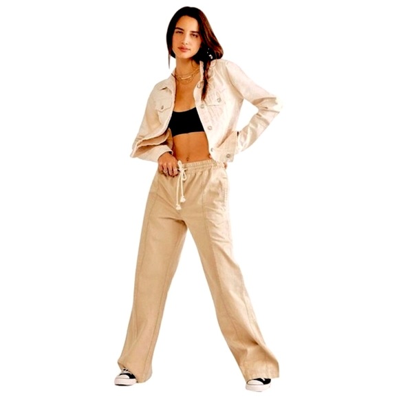 Free People Rumors Jean Jacket- Cream (M) - Picture 2 of 9